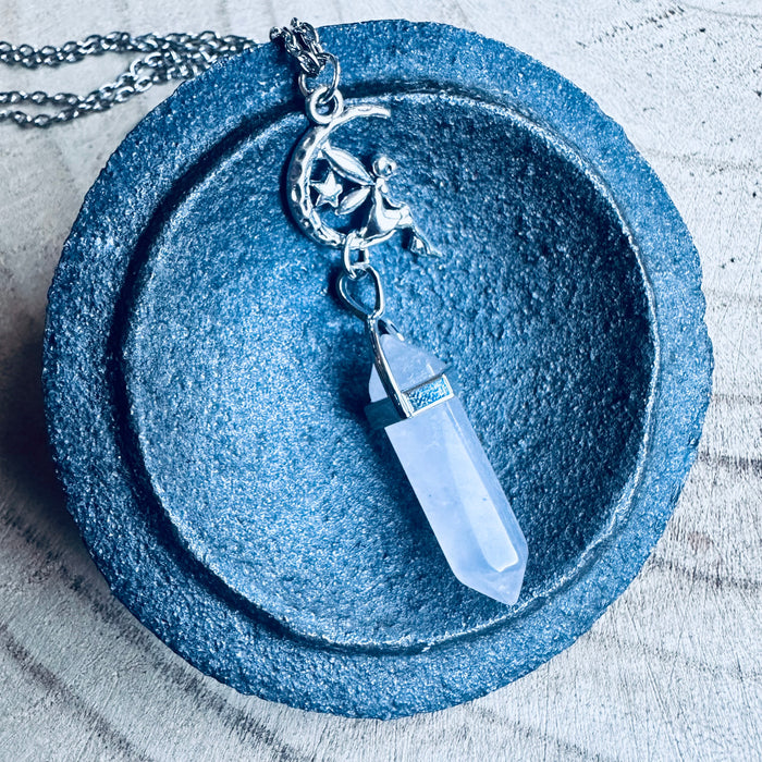 ROSE QUARTZ CRYSTAL NECKLACE