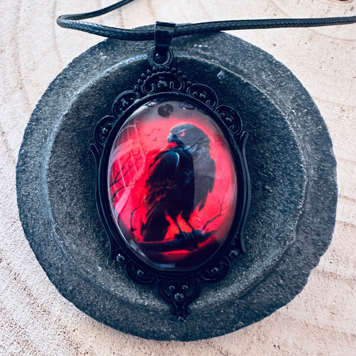 MYSTIC CROW PENDANT NECKLACE