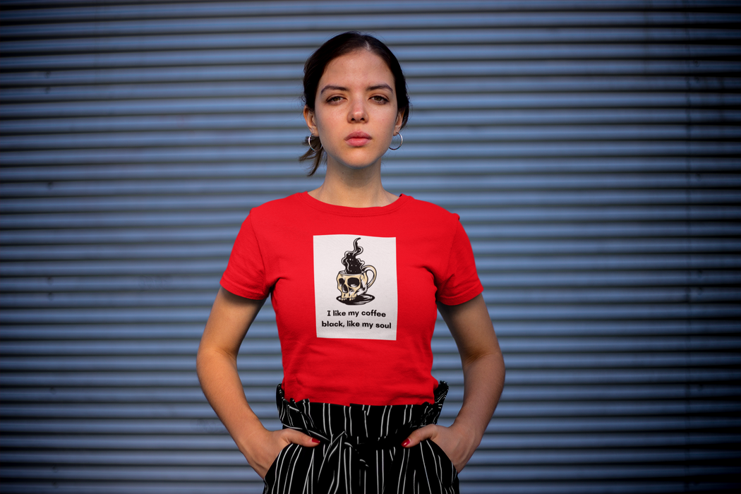 I LIKE MY COFFEE BLACK, LIKE MY SOUL T-SHIRT