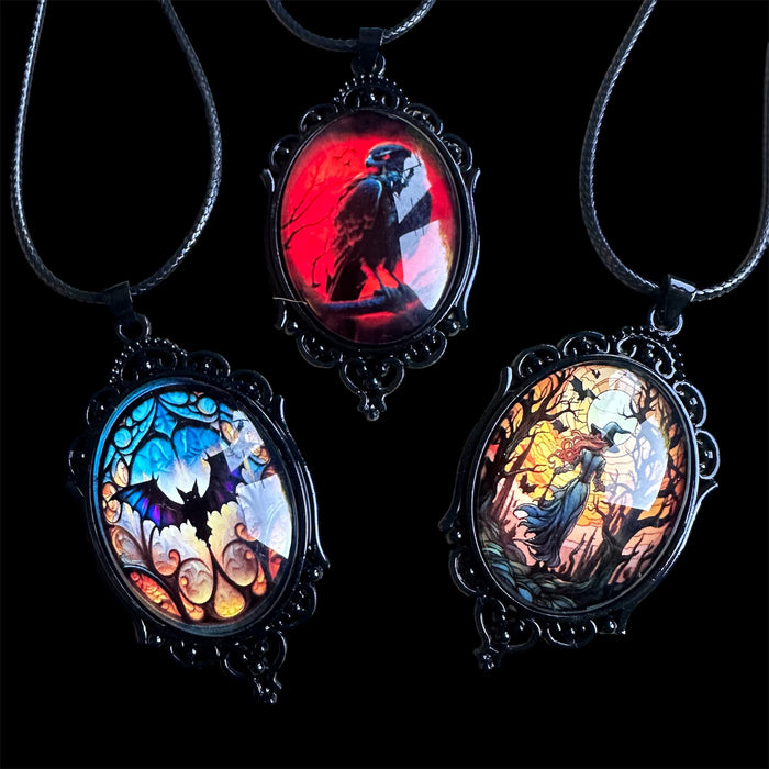 MYSTIC CROW PENDANT NECKLACE