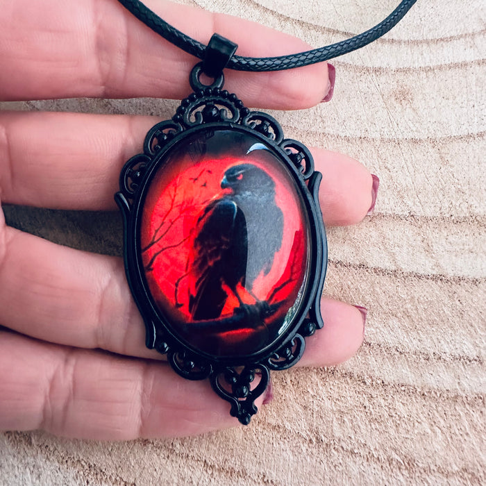 MYSTIC CROW PENDANT NECKLACE