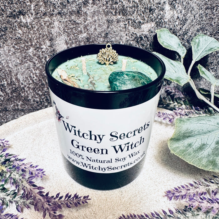 GREEN WITCH CANDLE - WHITE PATCHOULI