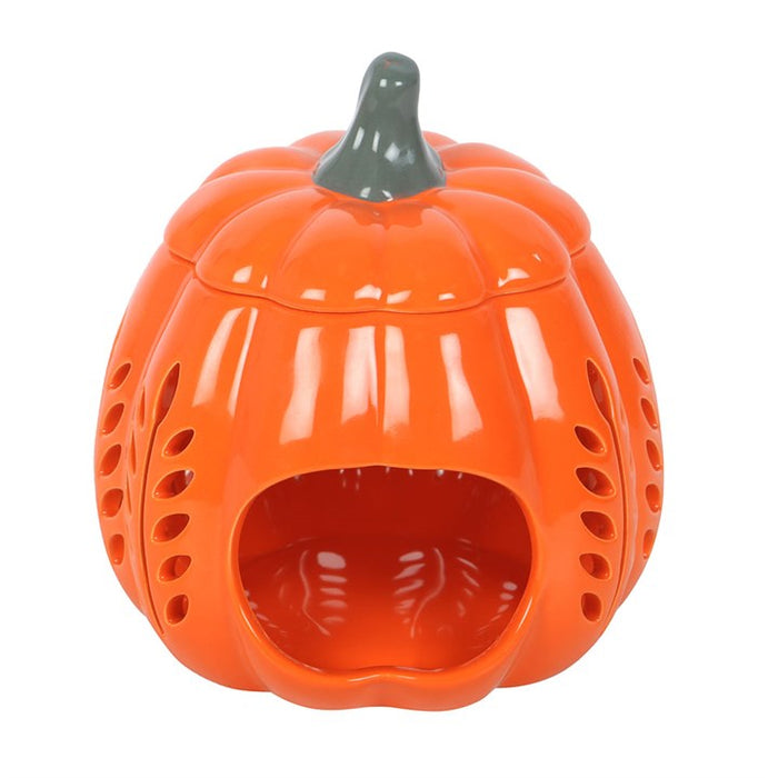 ORANGE LEAF CUT PUMPKIN WAX BURNER