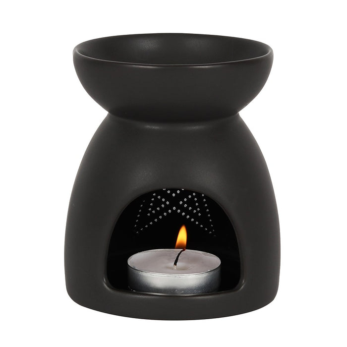 BLACK PENTAGRAM CUT OUT WAX BURNER