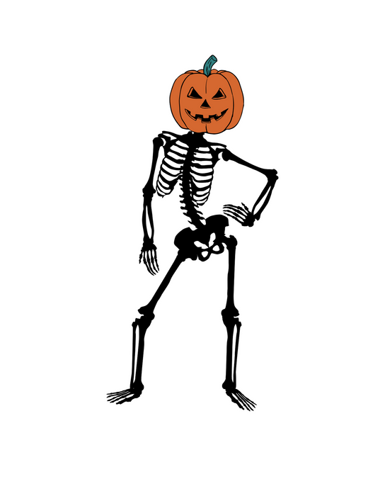 PUMPKIN SKELETON T-SHIRT