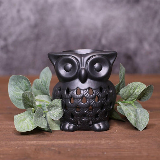 BLACK OWL WAX BURNER - Witchy Wicks Ltd