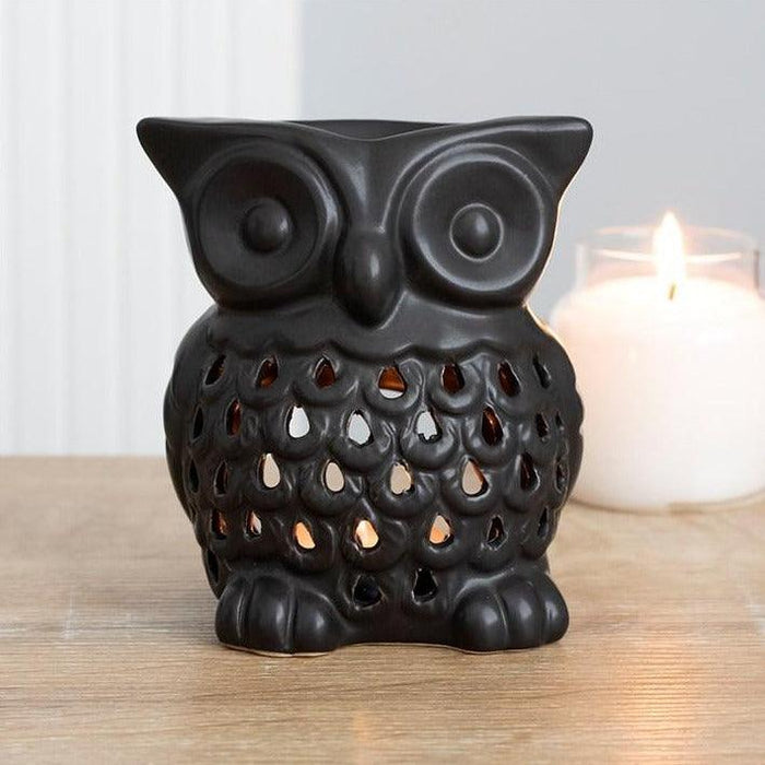 BLACK OWL WAX BURNER - Witchy Wicks Ltd